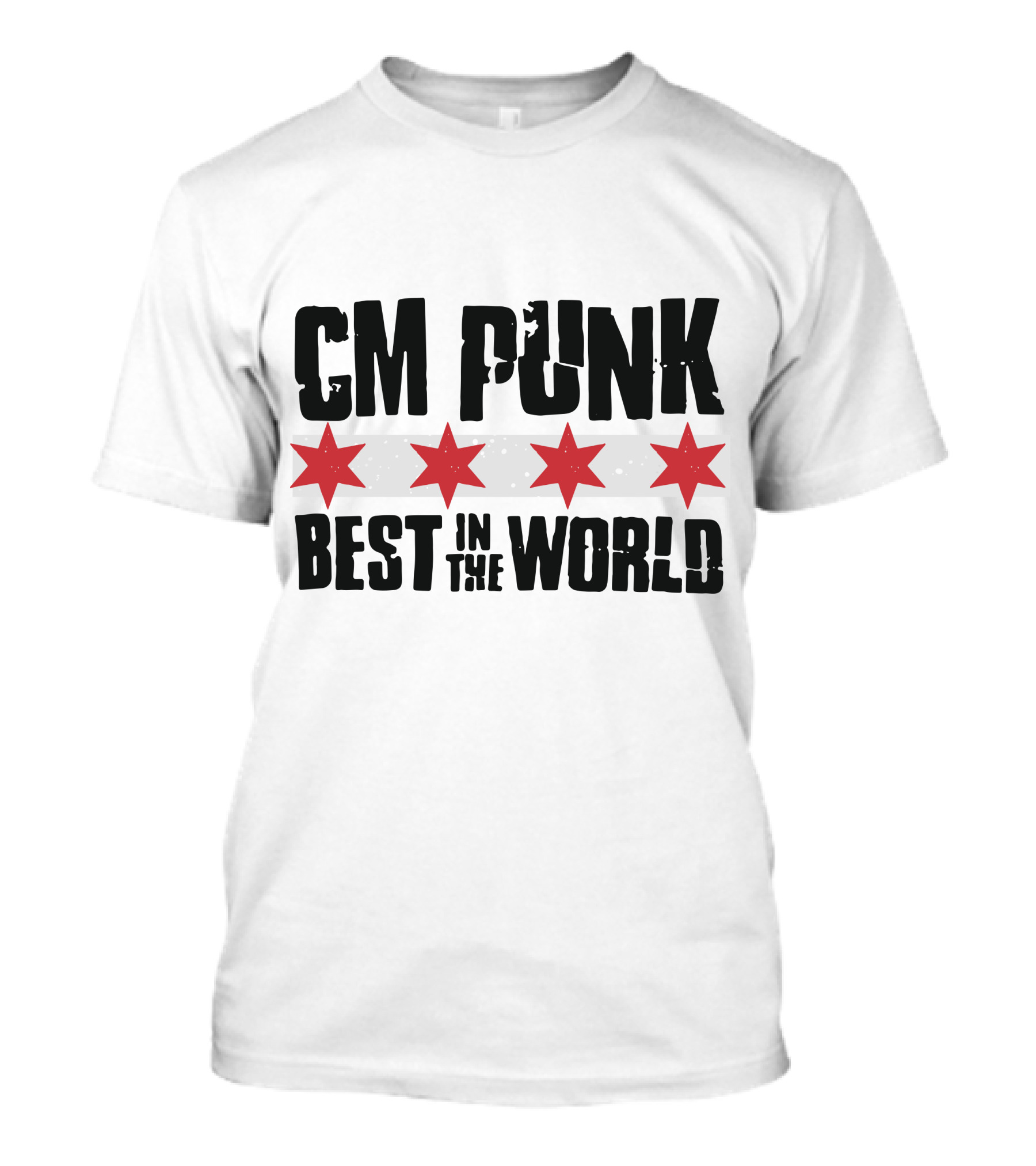 CM Punk Best In The World Red Stars T-Shirt