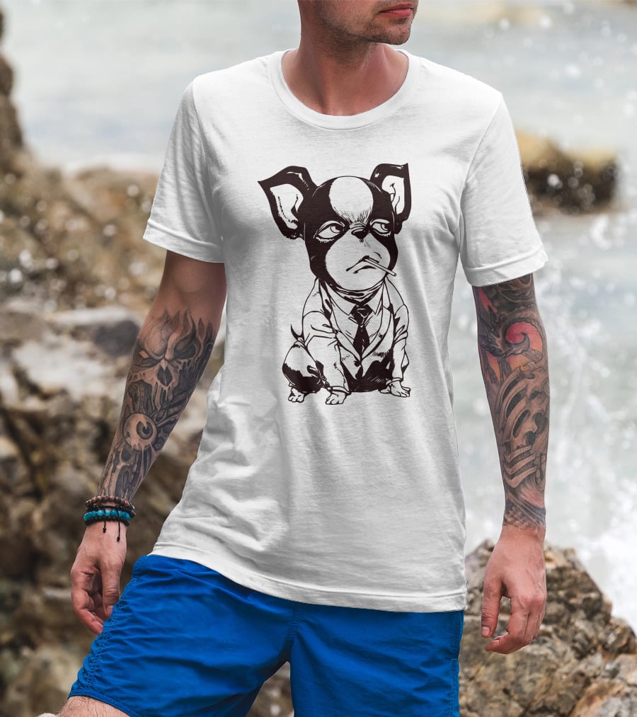 Iggy Jojo Bizarre Adventure Manga Character Dog In Suit T-Shirt