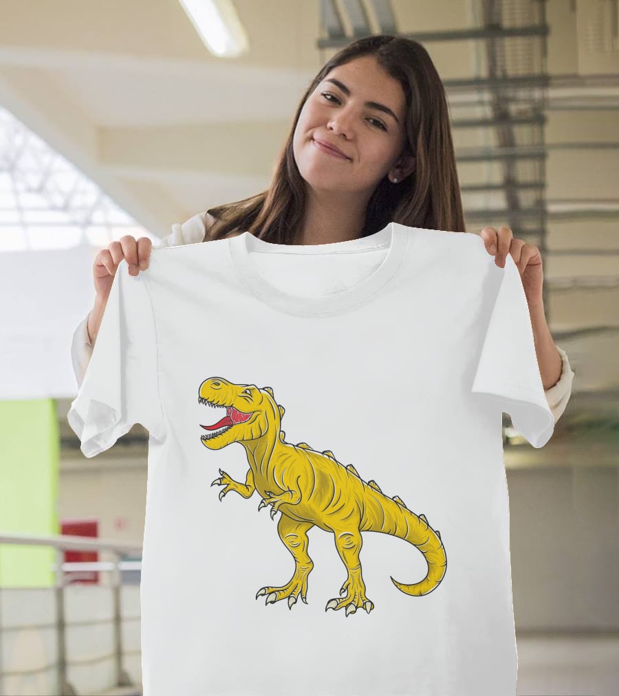 Yellow Dinosaur Tyrannosaurus Rex T-Shirt