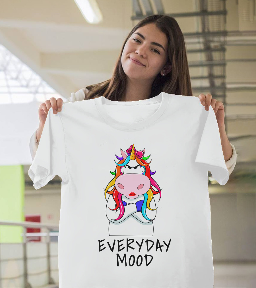 Everyday Mood Grumpy Rainbow Unicorn T-Shirt