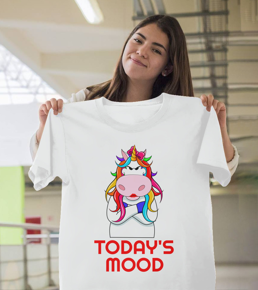 Today's Mood Angry Rainbow Unicorn T-Shirt