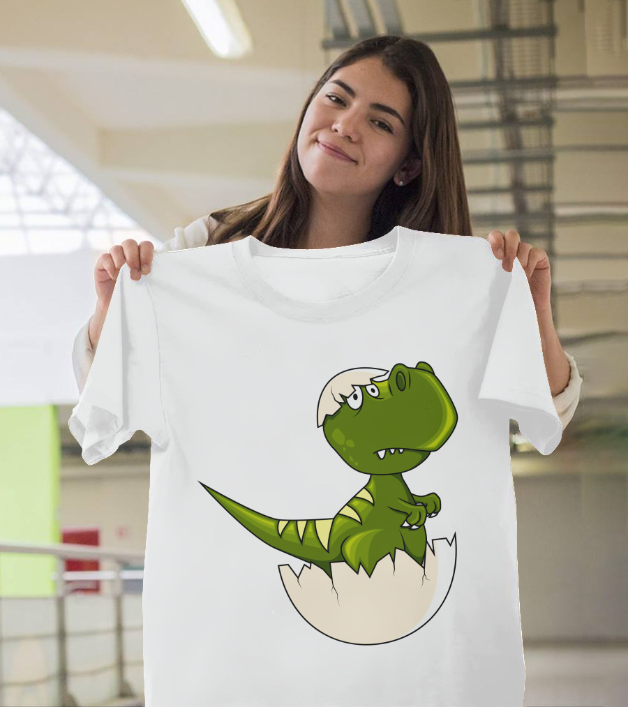 Baby Dragon Hatching From Egg With Playful Expression T-Shirt