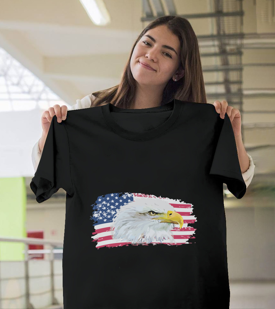 American Flag Bald Eagle T-Shirt