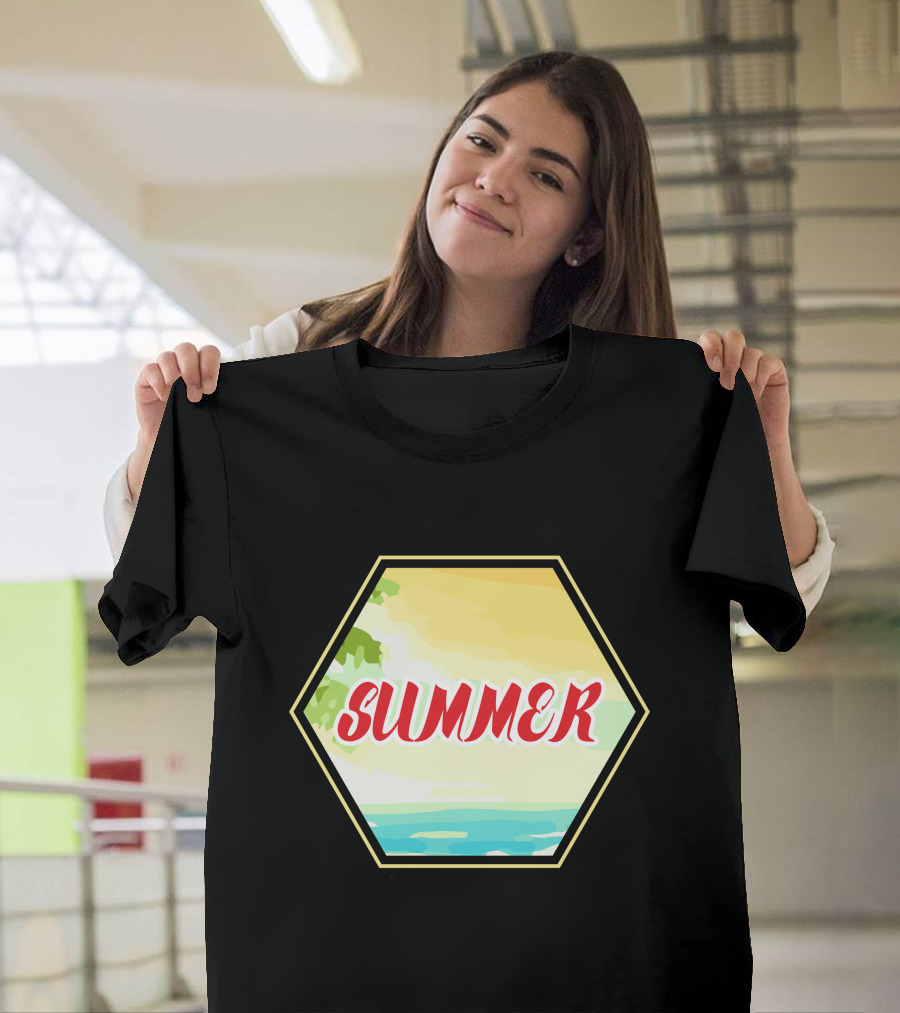 Summer Ocean Hexagon T-Shirt