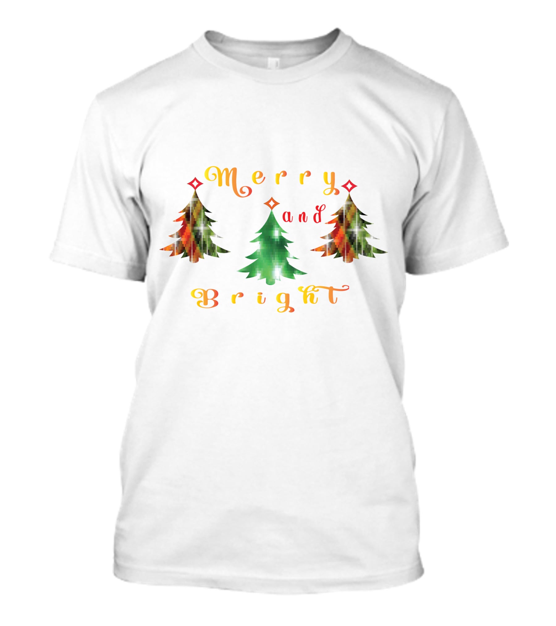 Merry And Bright Christmas Trees T-Shirt