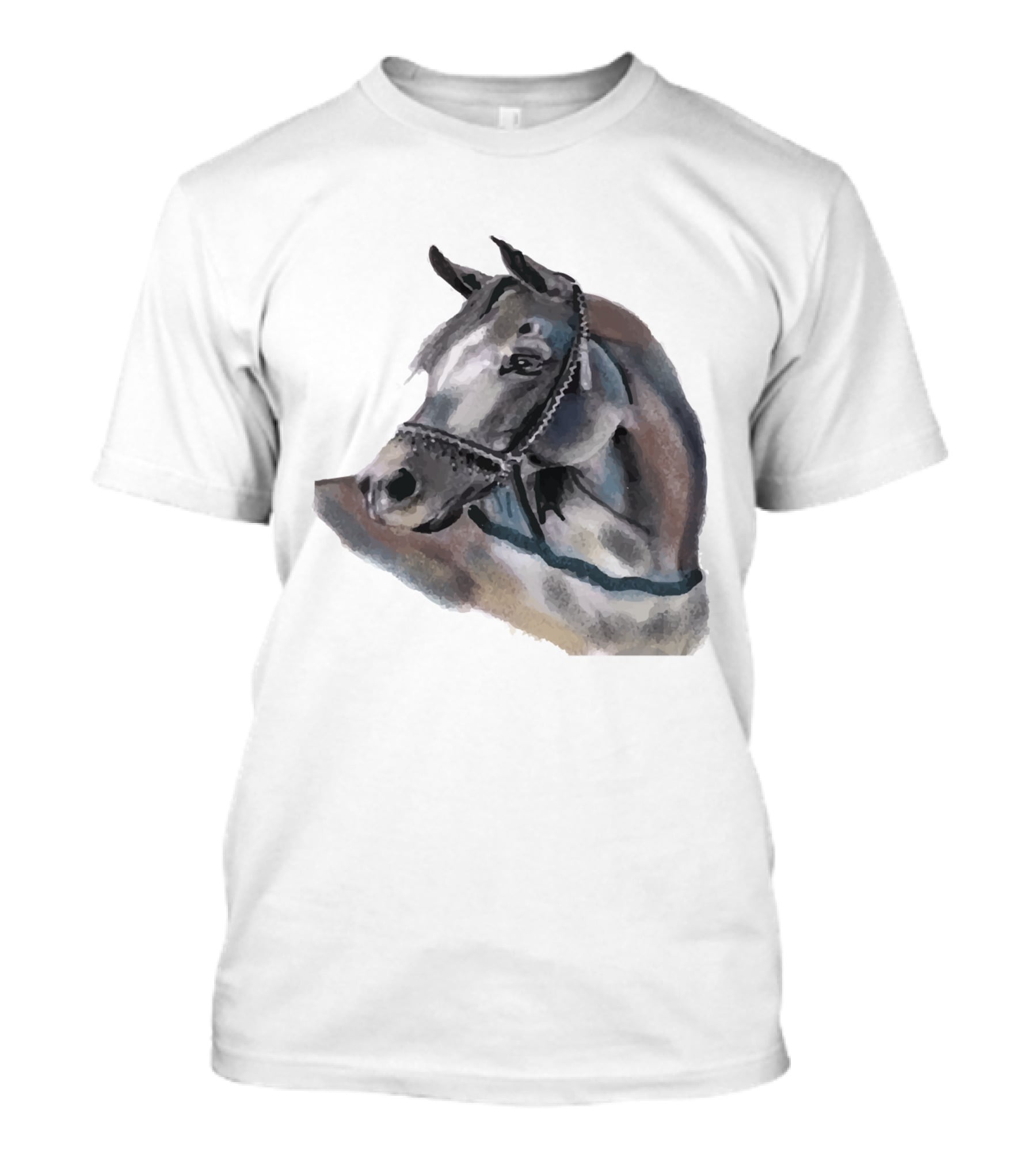 Watercolor Portrait Of Arabian Horse Head T-Shirt