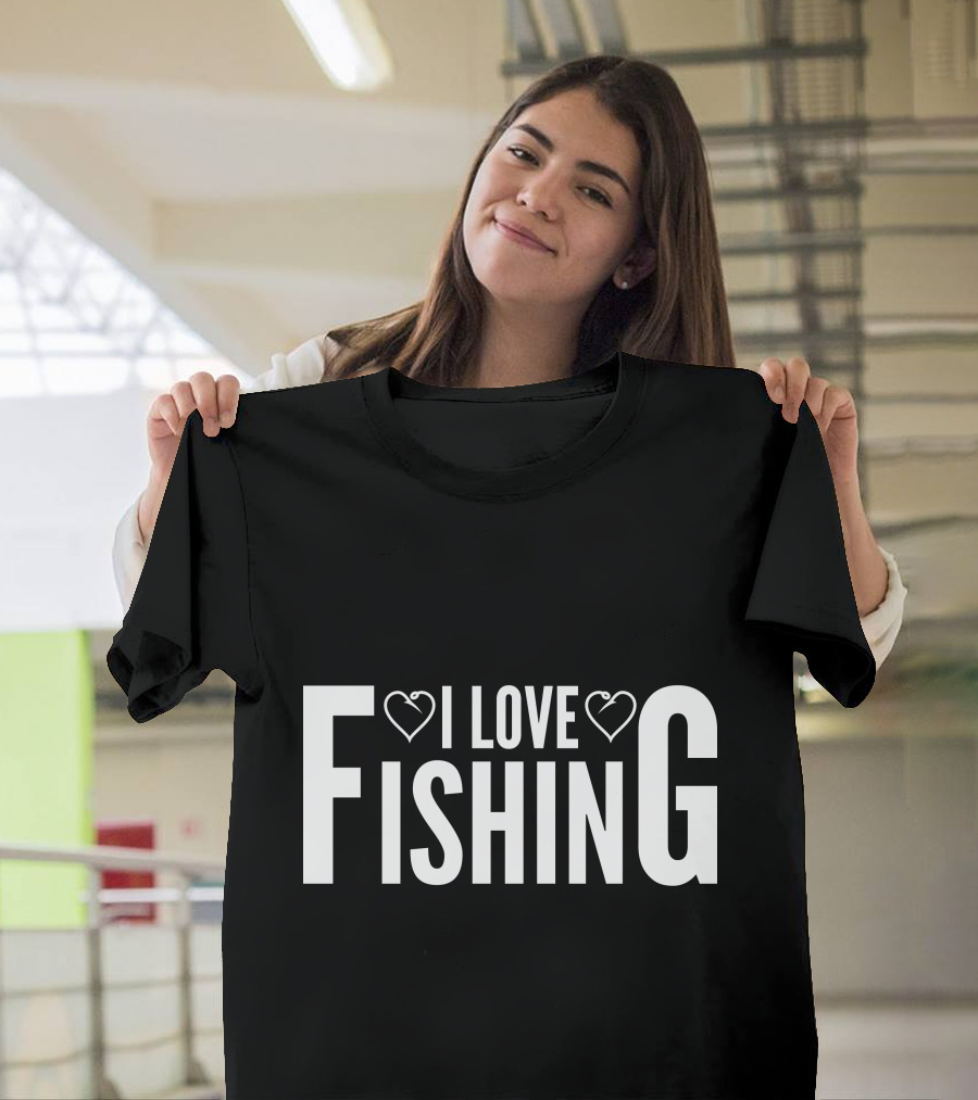 I Love Heart Fishing T-Shirt
