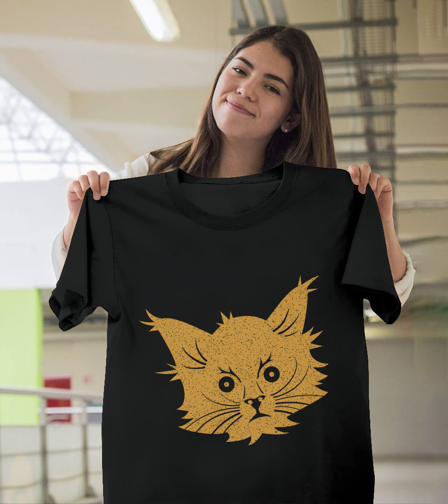 Cat Lover Whiskers Face T-Shirt