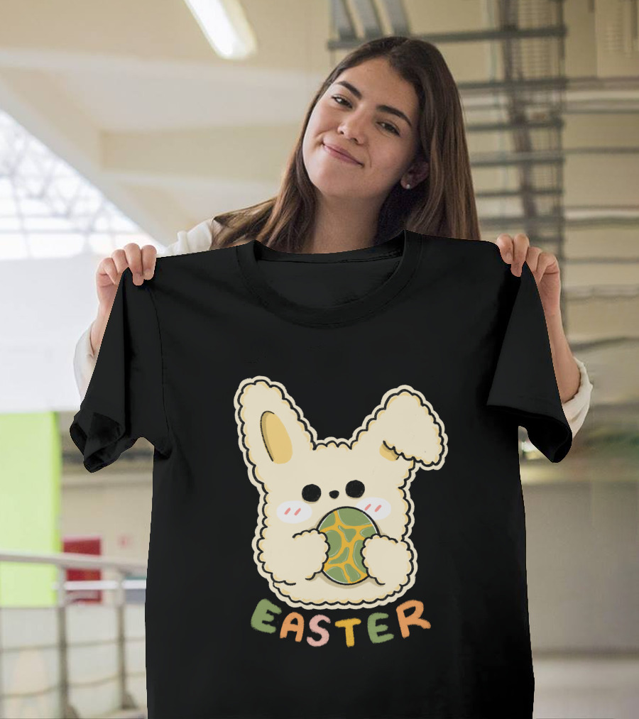Easter Bunny Holding Easter Egg Sticker T-Shirt