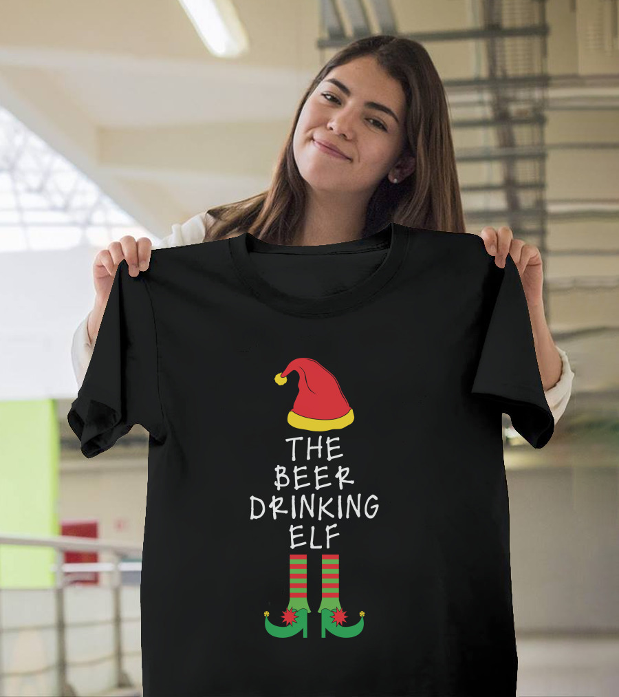 Elf Family Christmas The Beer Drinking Elf T-Shirt