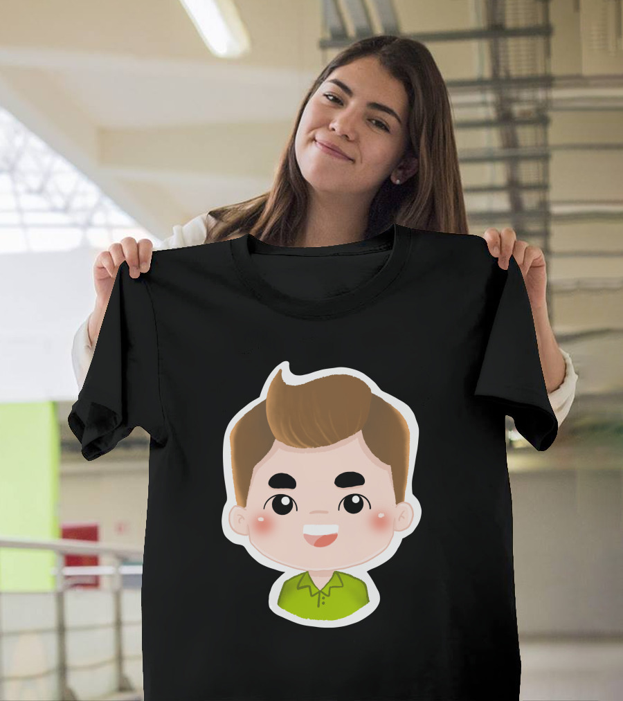 Fathers Day Daddy Sticker Cute Cartoon Character T-Shirt