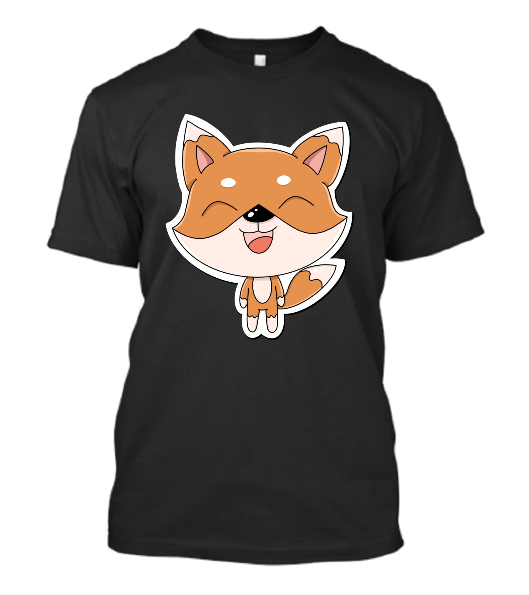 Fox Cartoons Happy Cute Fox Character T-Shirt