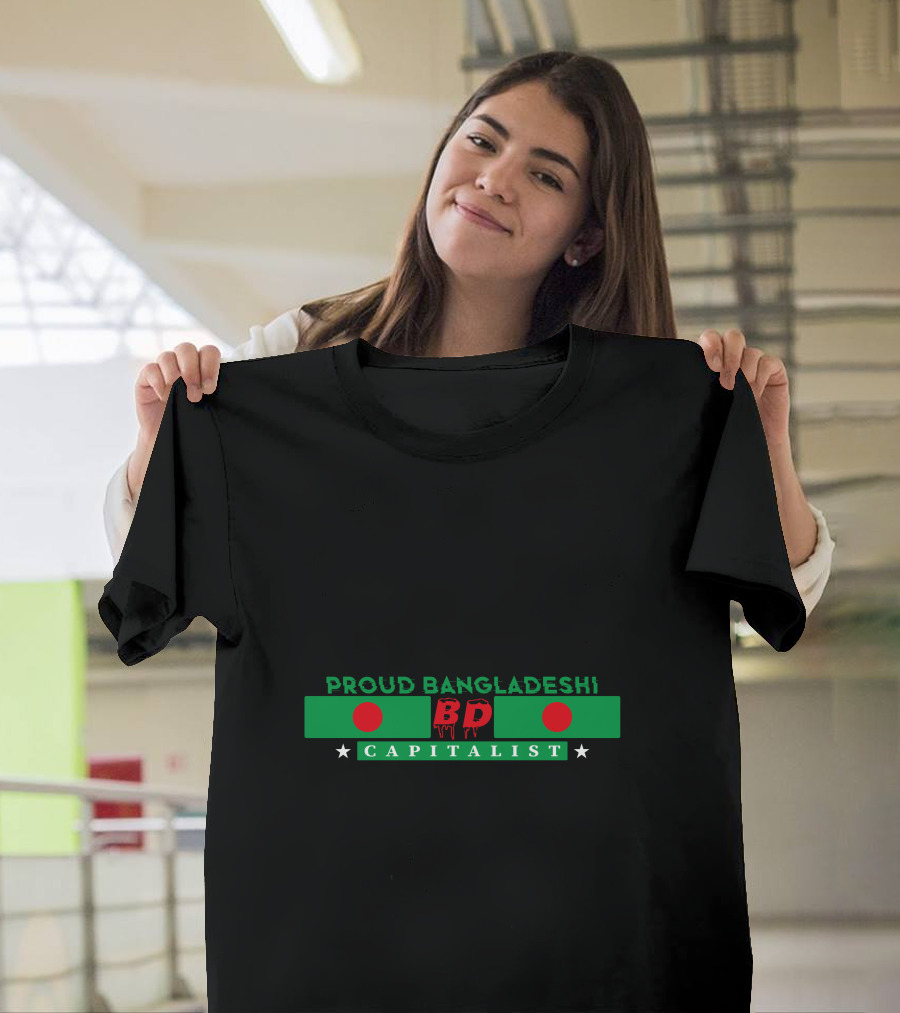 Proud Bangladeshi BD Capitalist Flag Symbol Stars T-Shirt