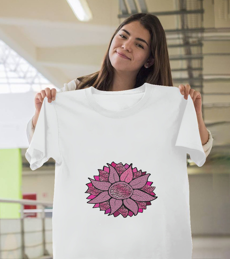Pink Sunflower Unique Blossom T-Shirt