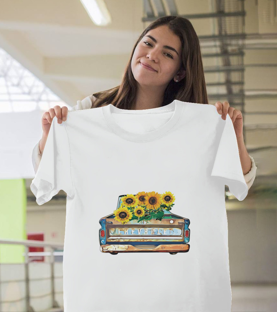 Chevrolet Vintage Truck With Sunflowers T-Shirt