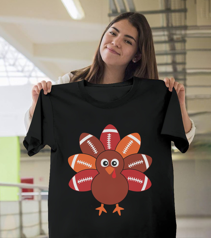 Football Turkey Thanksgiving Balls Festival T-Shirt