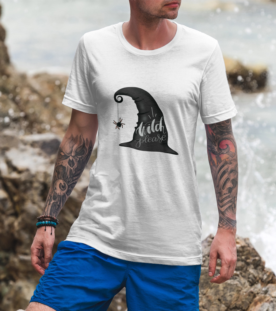 Witch Please Hat With Hanging Spider T-Shirt