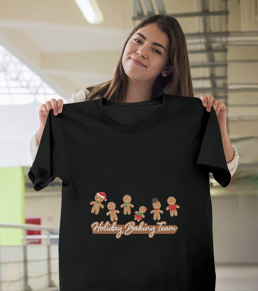 Holiday Baking Team Gingerbread Family Christmas Cookies T-Shirt