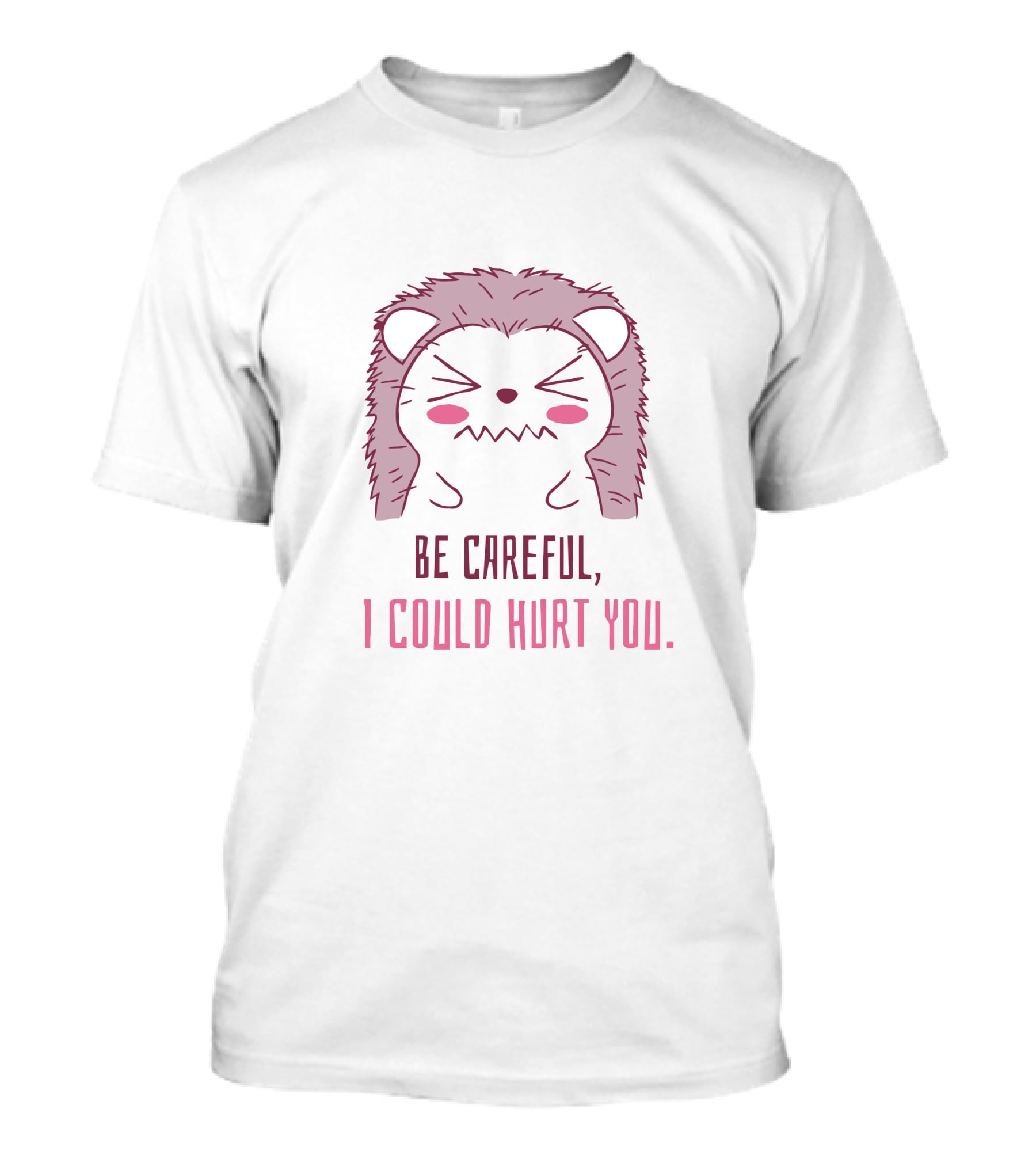 Be Careful I Could Hurt You Hedgehog Warning Cute T-Shirt