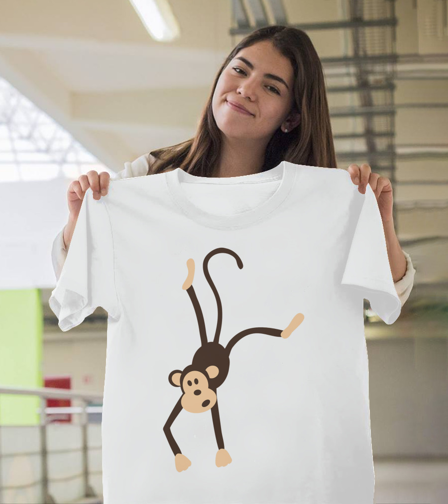 Funny Cartoon Monkey Doing Handstand T-Shirt