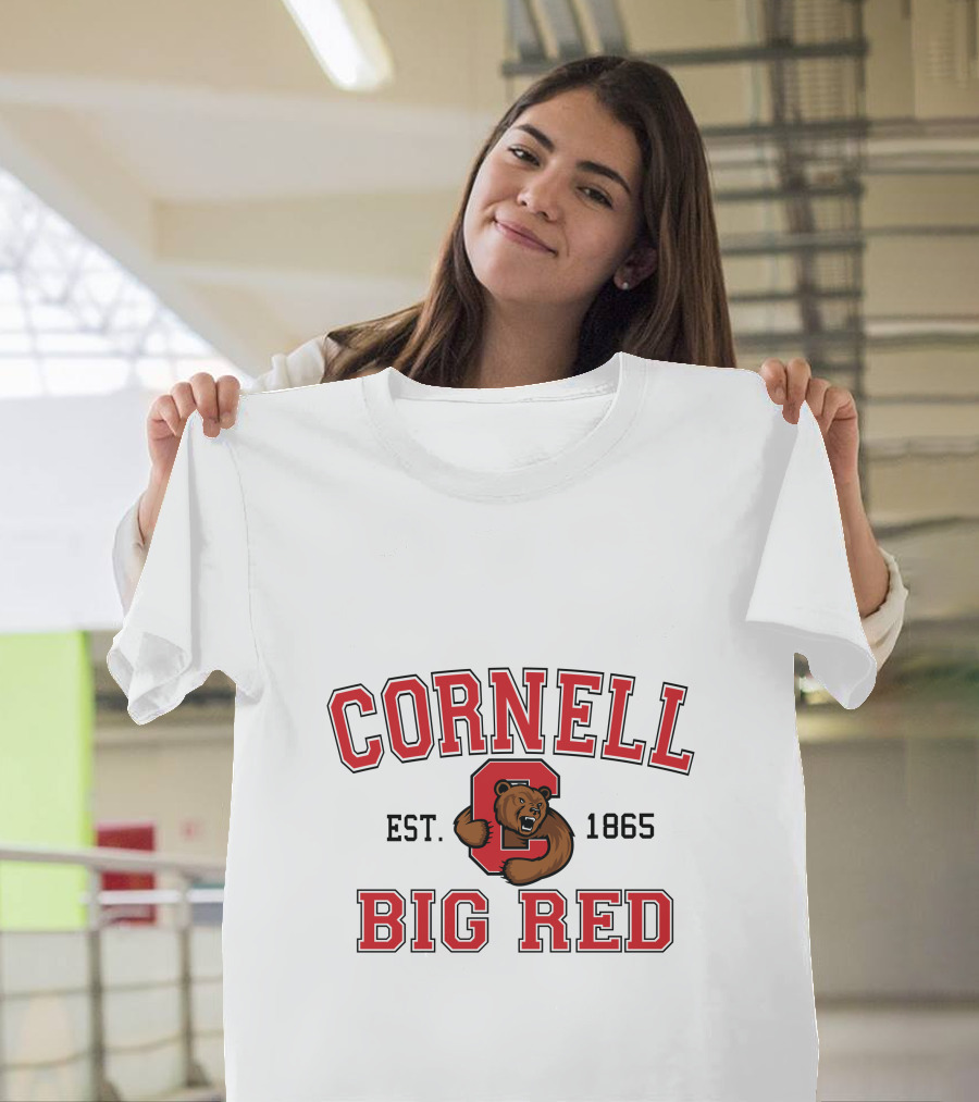 Cornell University Big Red Bear Logo Est 1865 T-Shirt