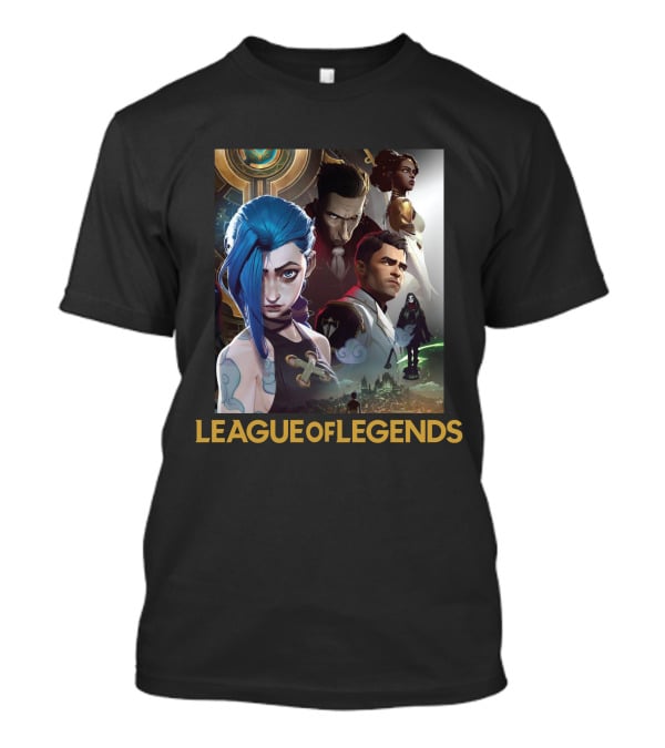 League Of Legends Arcane Characters Collage T-Shirt