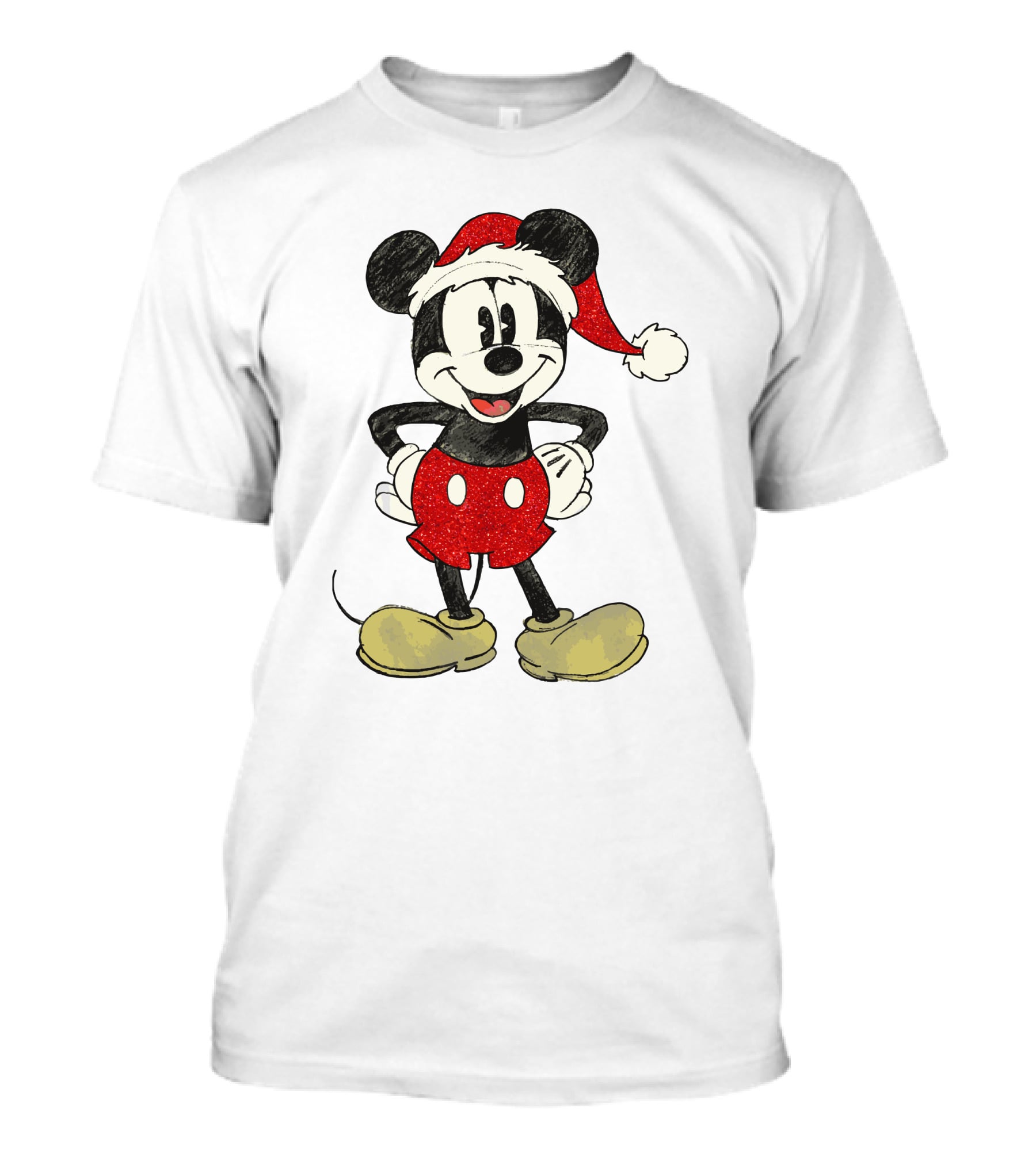 Mickey Mouse Santa Hat Christmas Disney T-Shirt