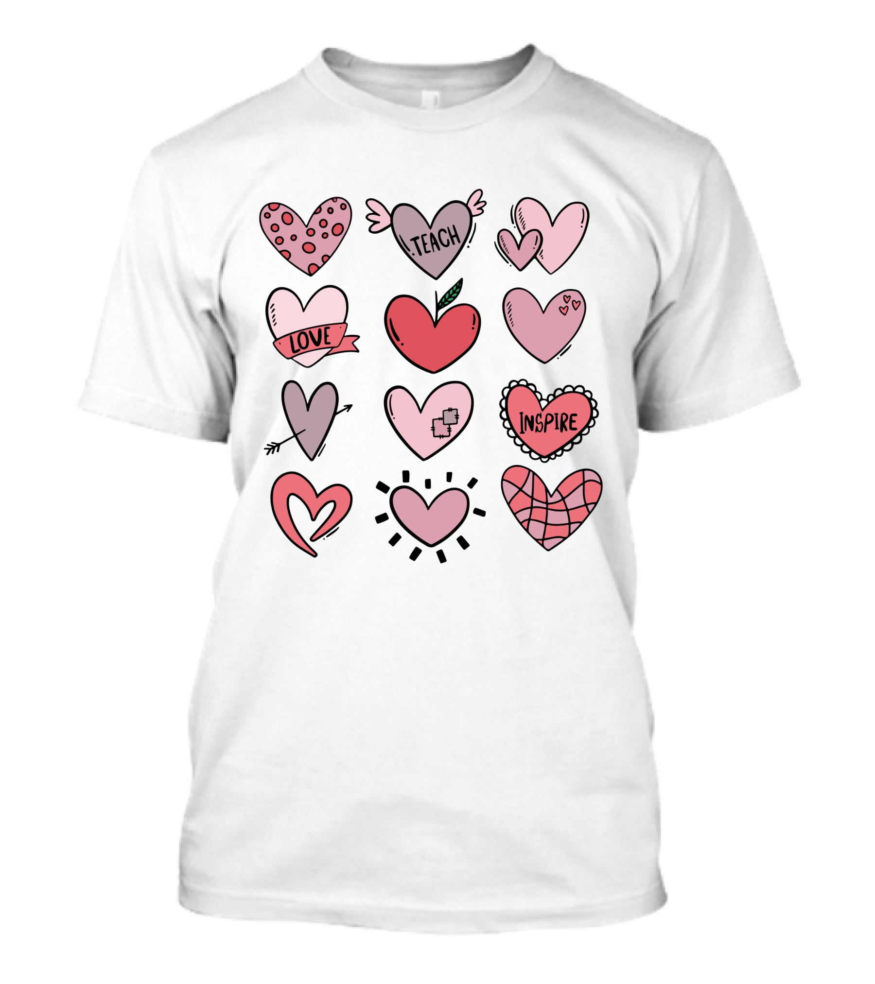 Teach Love Inspire Hearts Valentine T-Shirt