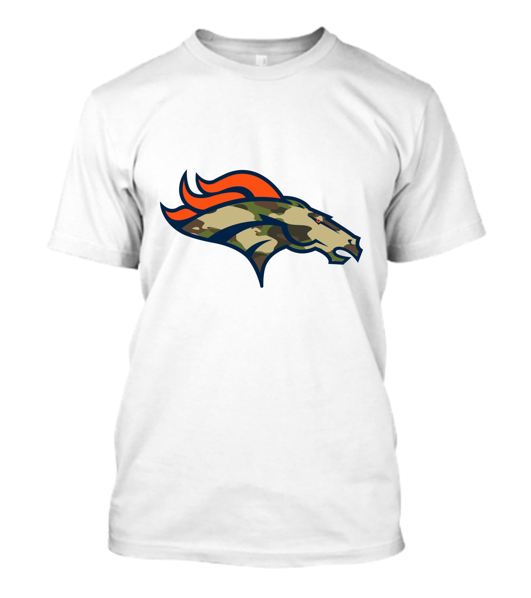 Denver Broncos Camo Horsehead Emblem T-Shirt