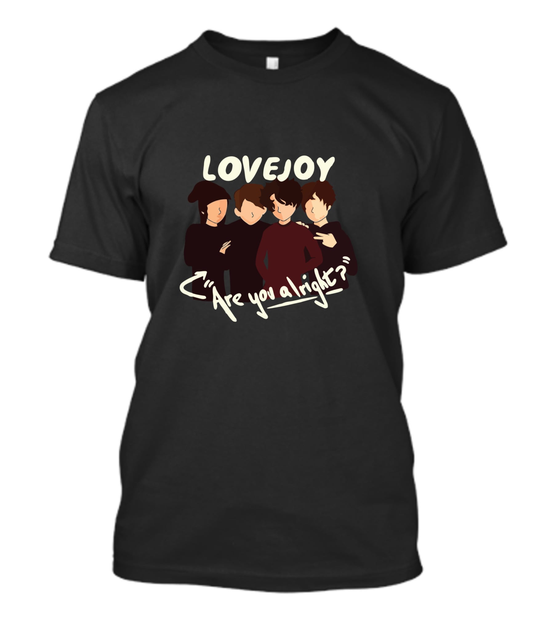 Lovejoy Are You Alright Pebble Brain Band Group Image T-Shirt