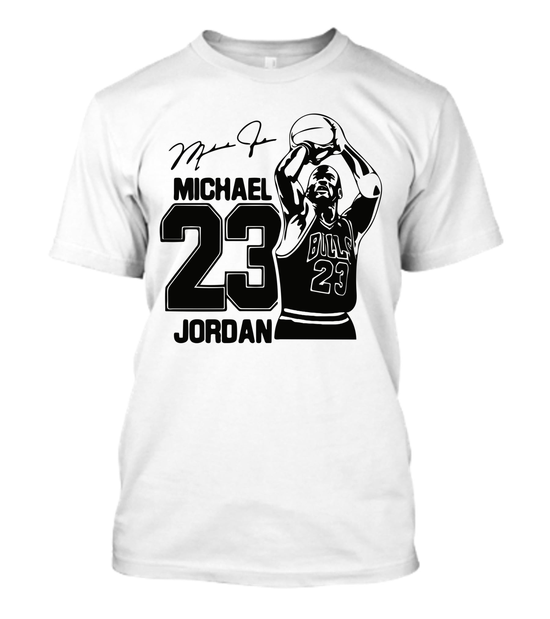 Michael Jordan 23 Bulls Basketball Signature T-Shirt