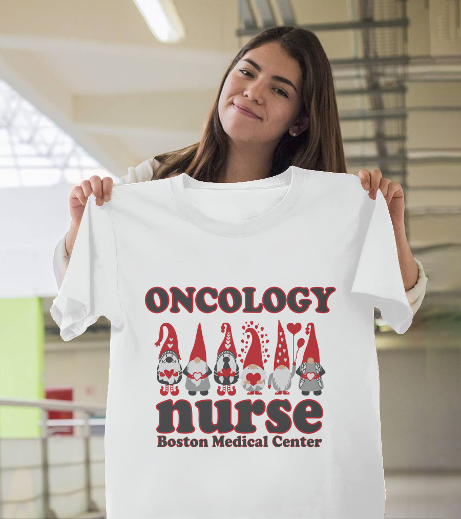 Oncology Nurse Boston Medical Center Valentine's Elf T-Shirt