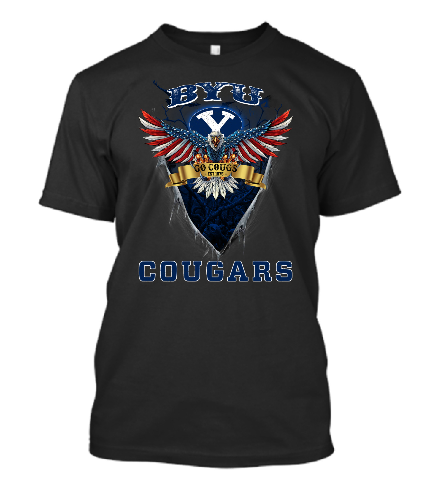 Byu Cougars Eagle Go Cougs Est. 1875 T-Shirt