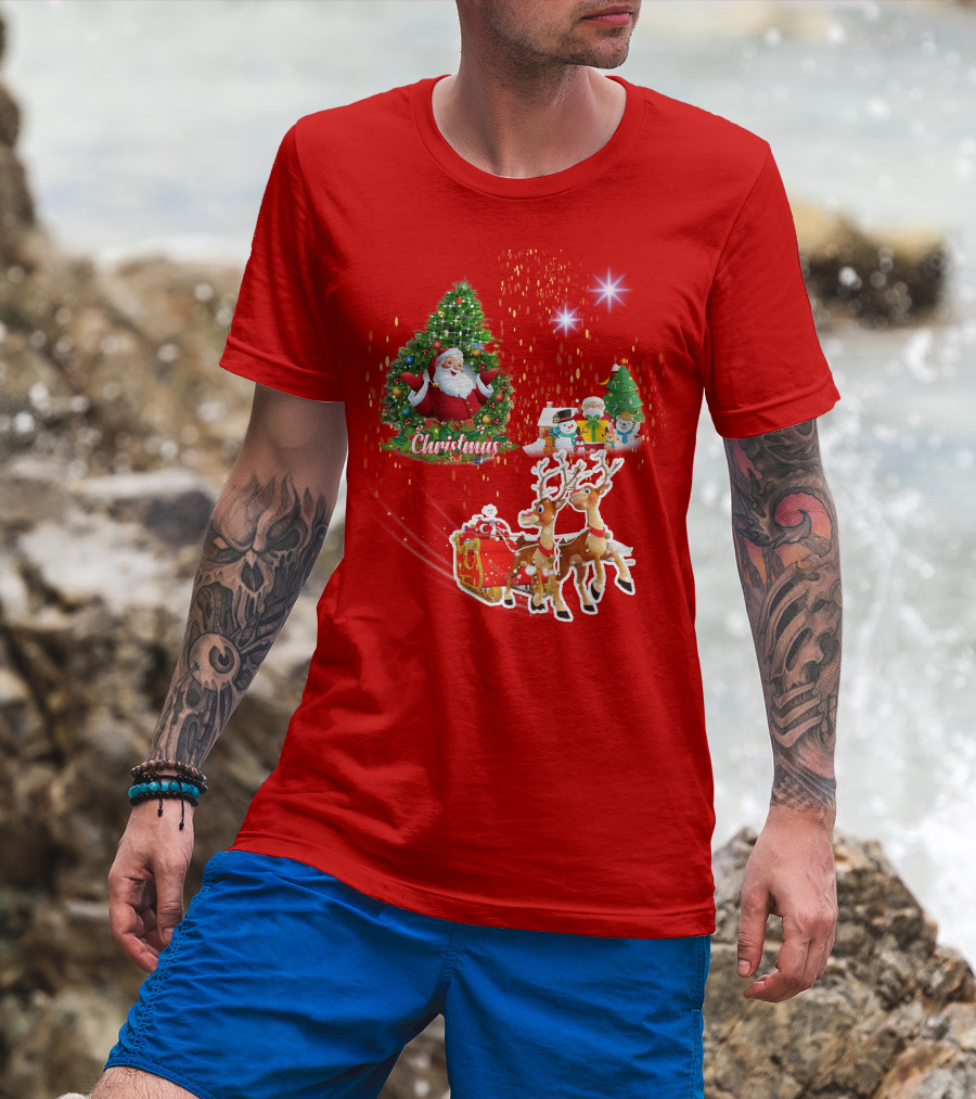 Christmas Santa Claus Reindeer Giang Sinh T-Shirt