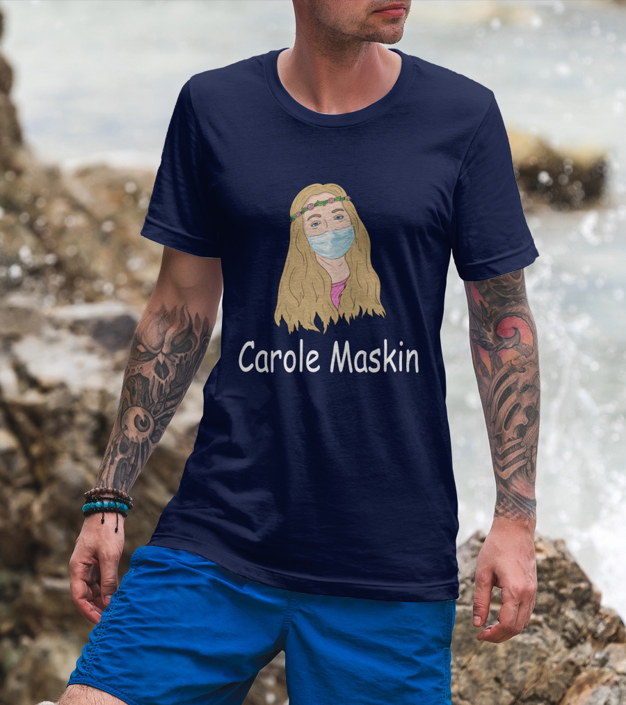 Carole Maskin Face Mask Floral Headband T-Shirt
