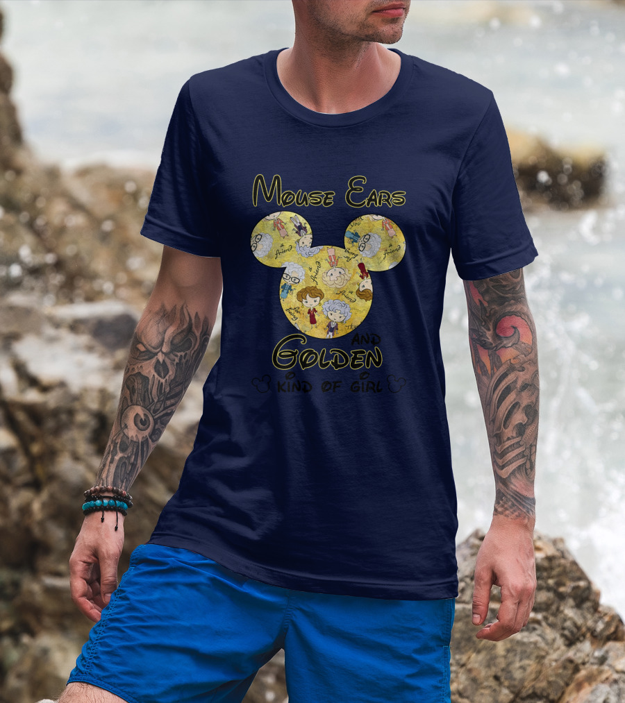 Mouse Ears And Golden Kind Of Girl Friends Mouse Ears T-Shirt