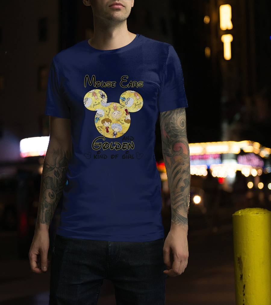 Mouse Ears And Golden Kind Of Girl Friends Mouse Ears T-Shirt