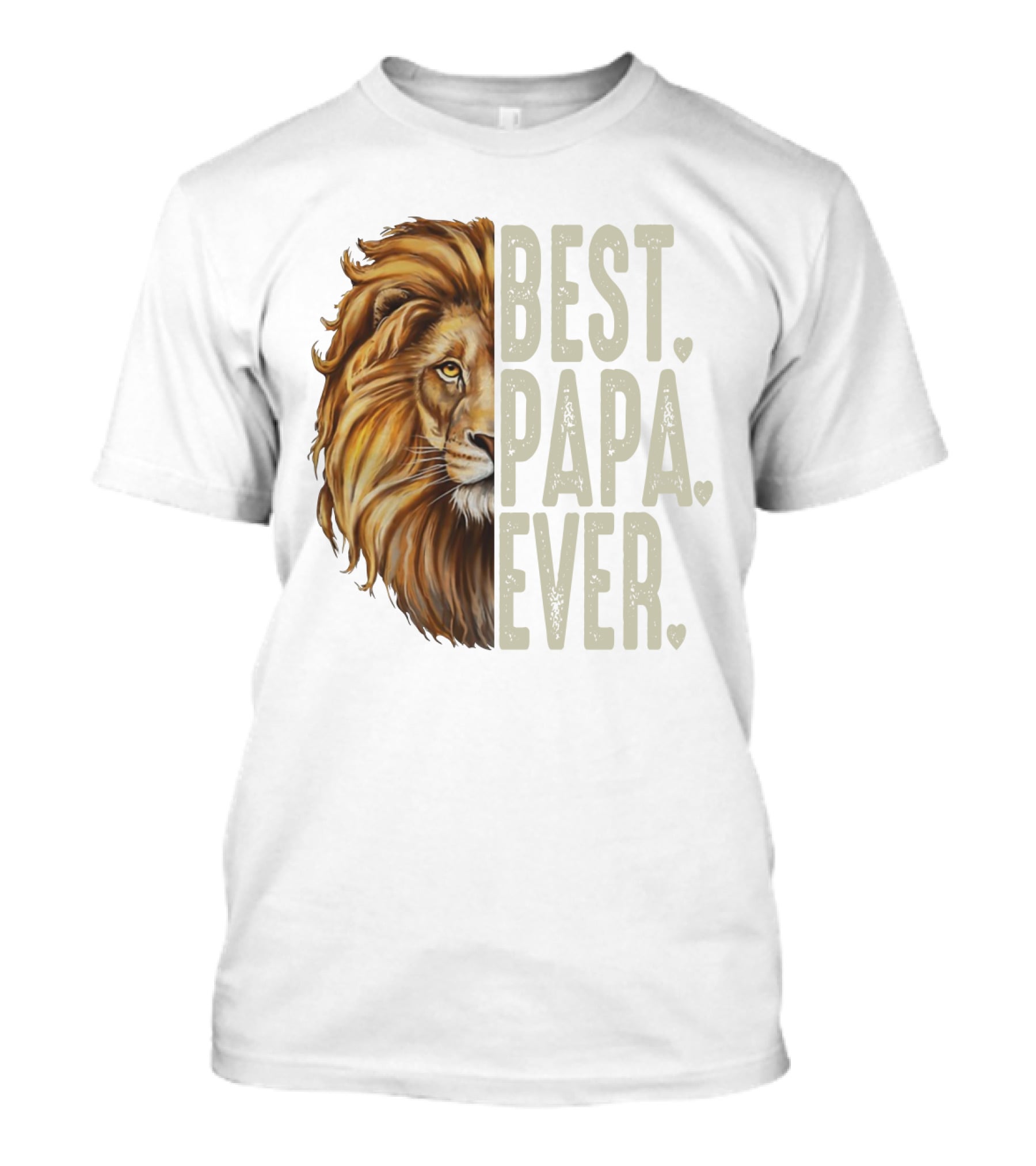 Lion Best Papa Ever Plus Size Oversized T-Shirt