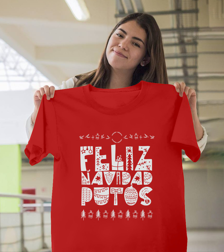 Feliz Navidad Putos Christmas Trees Ornaments T-Shirt