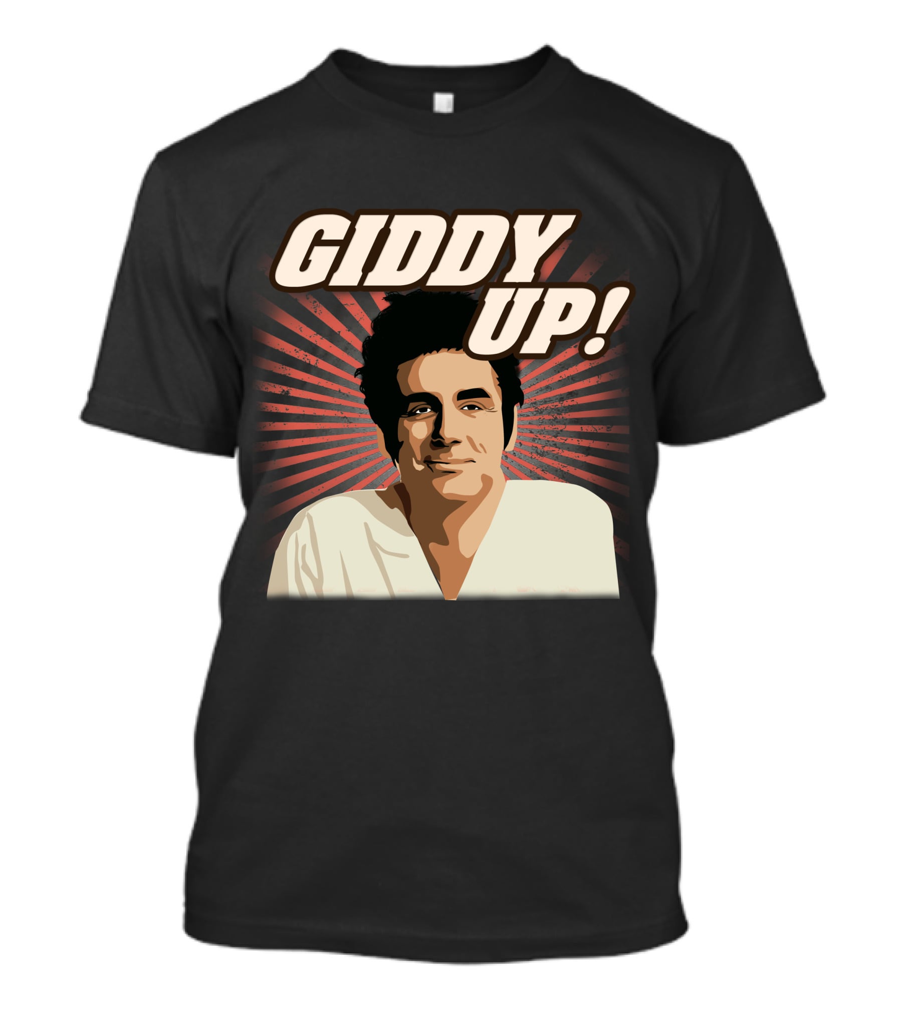 Giddy Up Seinfeld Kramer Retro Sunburst T-Shirt