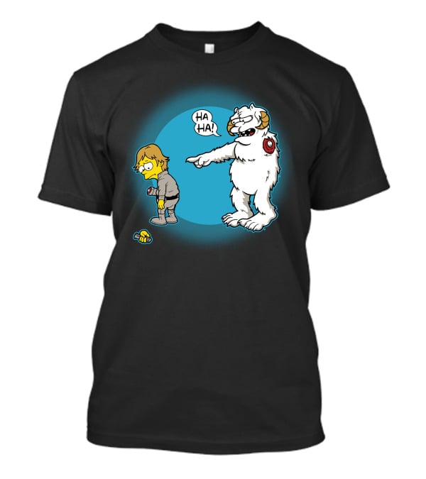 Ha-Hoth Star Wars Bart Simpson Wampa Nelson Muntz T-Shirt