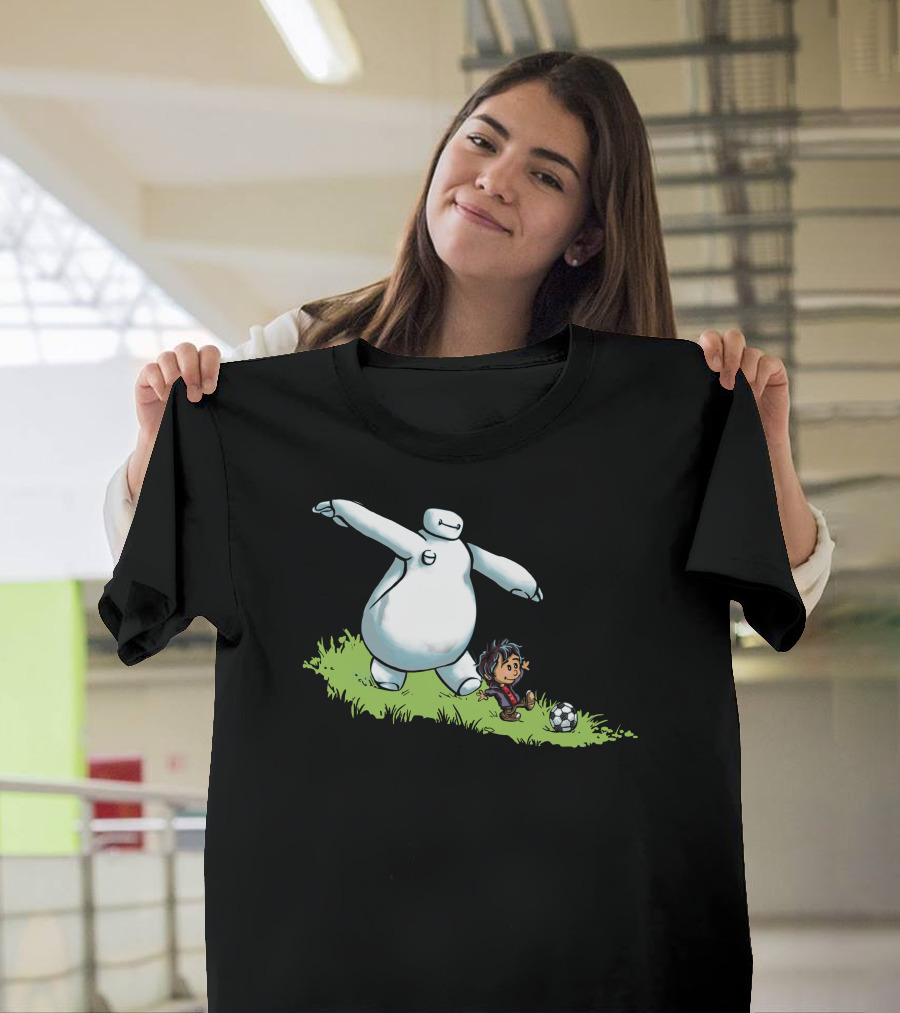 Hiro And Baymax Playing Soccer Big Hero 6 T-Shirt