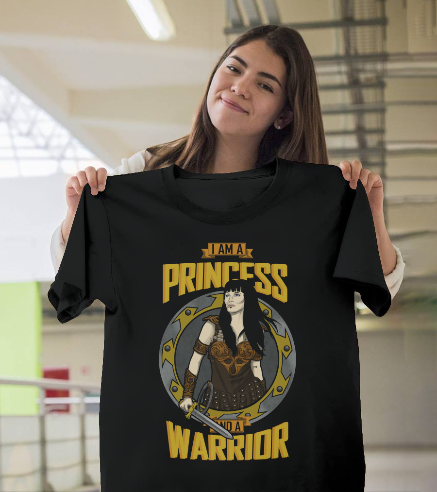 I Am A Princess And A Warrior With Sword In Armor Circle T-Shirt