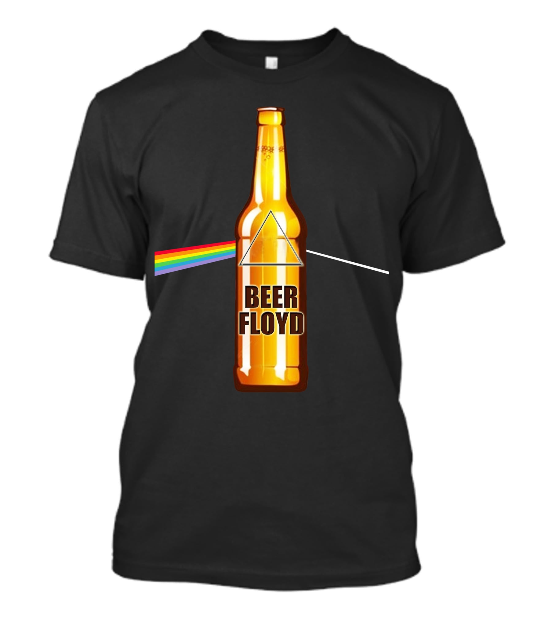 Beer Floyd Prism Bottle Rainbow Dark Side T-Shirt