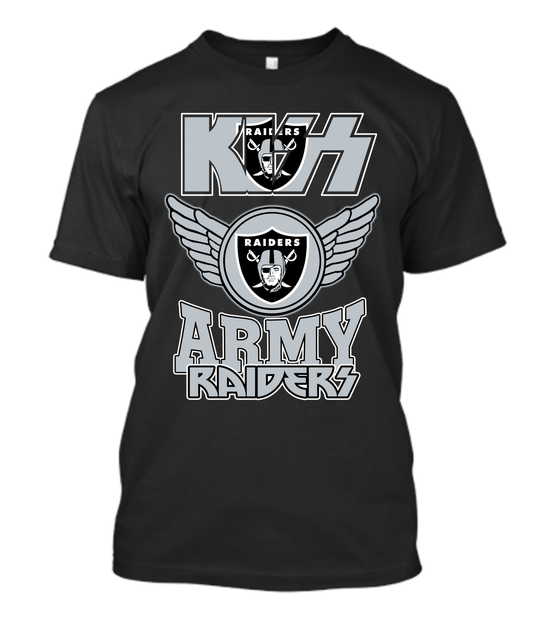 Kiss Raiders Army Las Vegas NFL121 T-Shirt