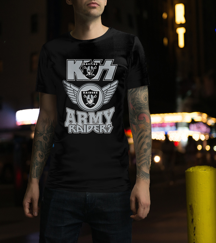 Kiss Raiders Army Las Vegas NFL121 T-Shirt