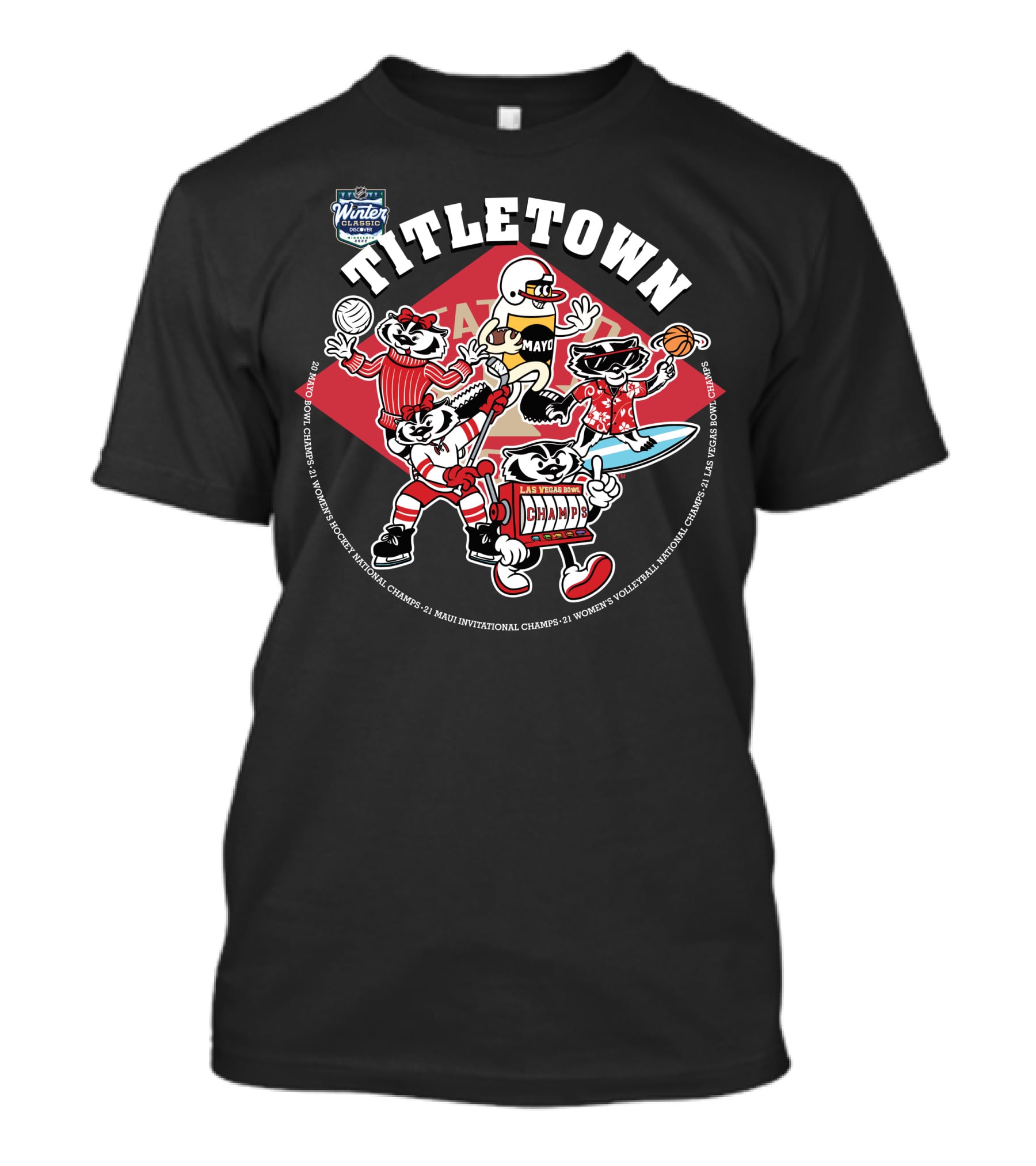 Winter Wonders Titletown Champs Fun Festival Sports T-Shirt