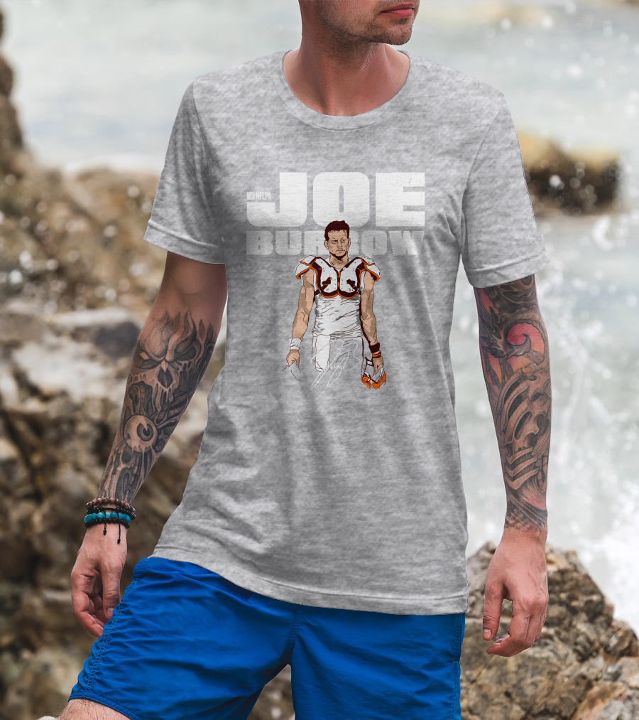 NFLPA Joe Burrow Football Pads T-Shirt