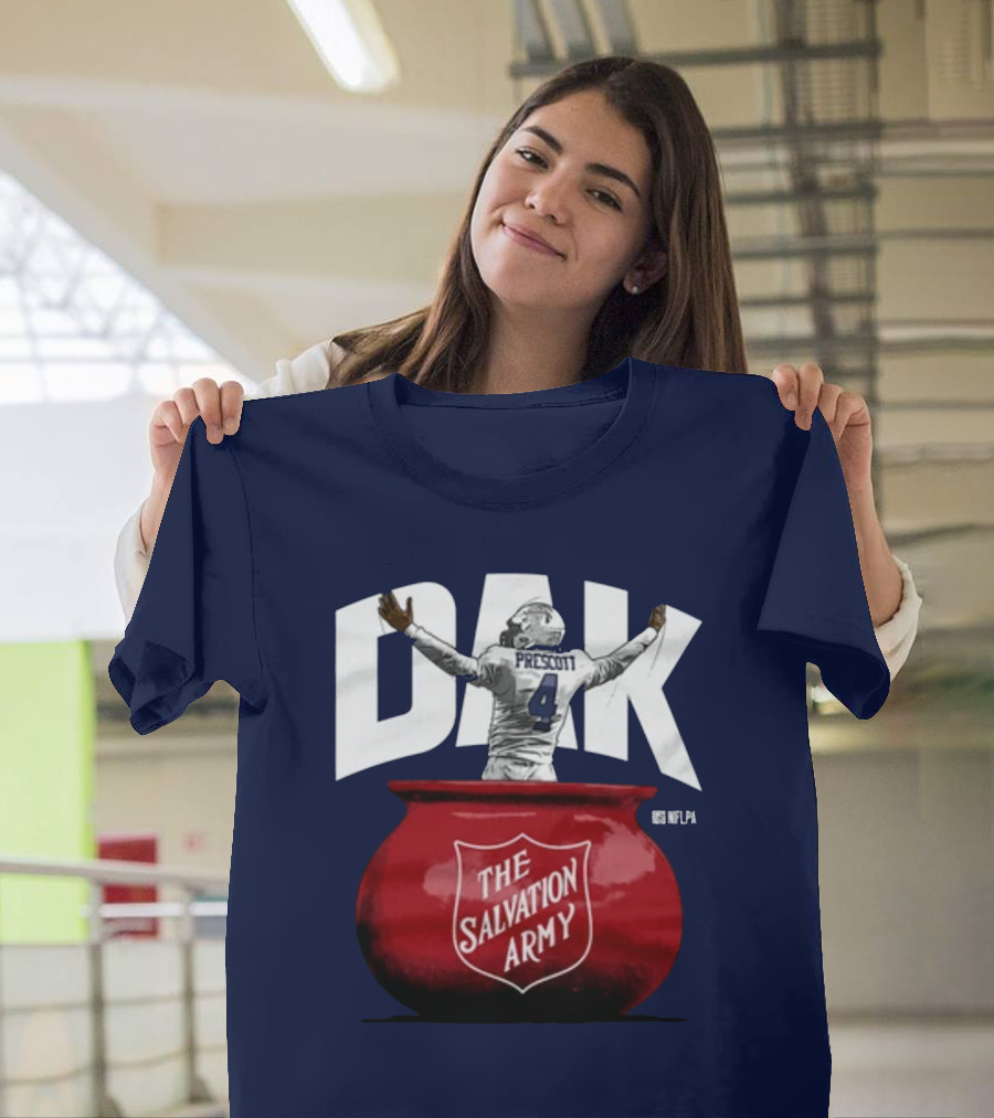 Dak Prescott NFLPA The Salvation Army Red Kettle T-Shirt