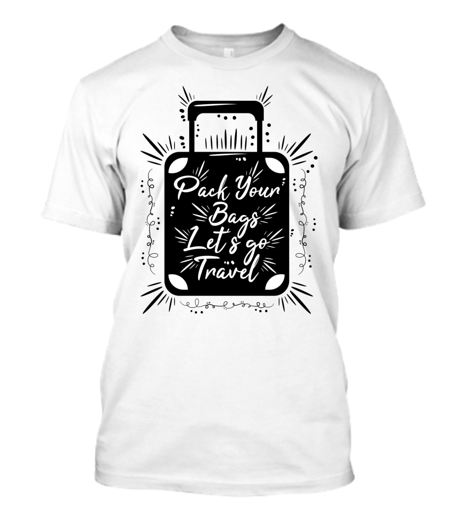 Pack Your Bags Let's Go Travel Adventure Suitcase T-Shirt